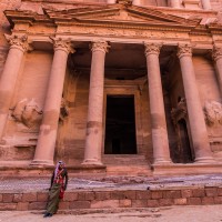 Guard at the Treasury, Petra, Jordan guard at treasury petra jordan