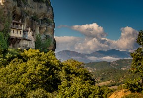 Monastery in the Mountain, Meteora, Greece meteora monastery greece