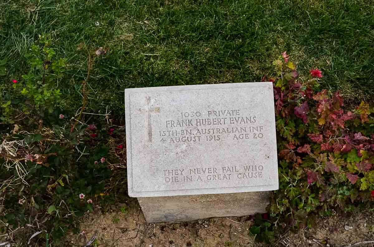 gallipoli battlefield gravestone