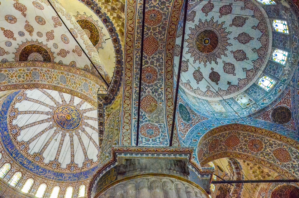 Ceiling Blue Mosque Istanbul