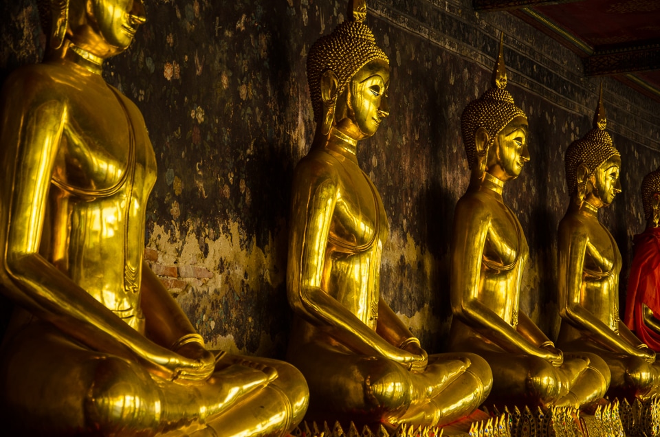 Buddhas, Wat Suthat, Bangkok - Travel Past 50