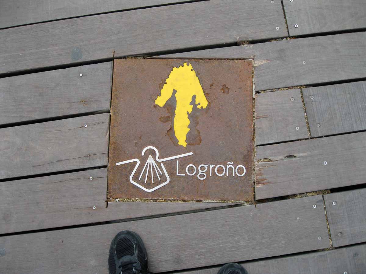 Camino de Santiago marker Logrono