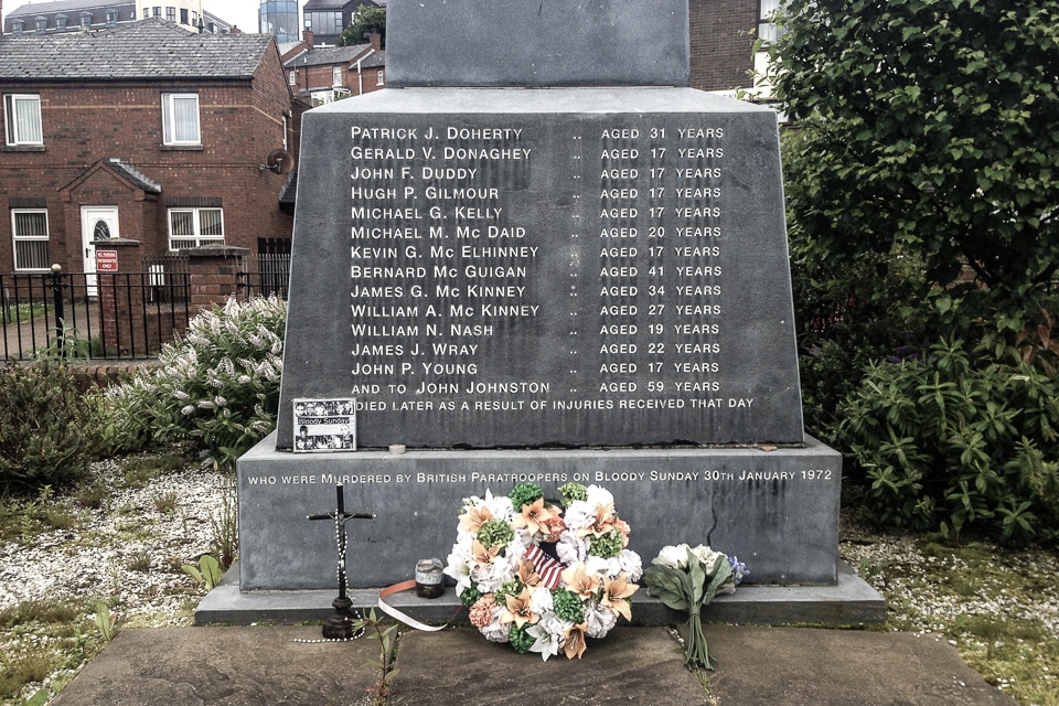 bloody sunday monument derry northern ireland