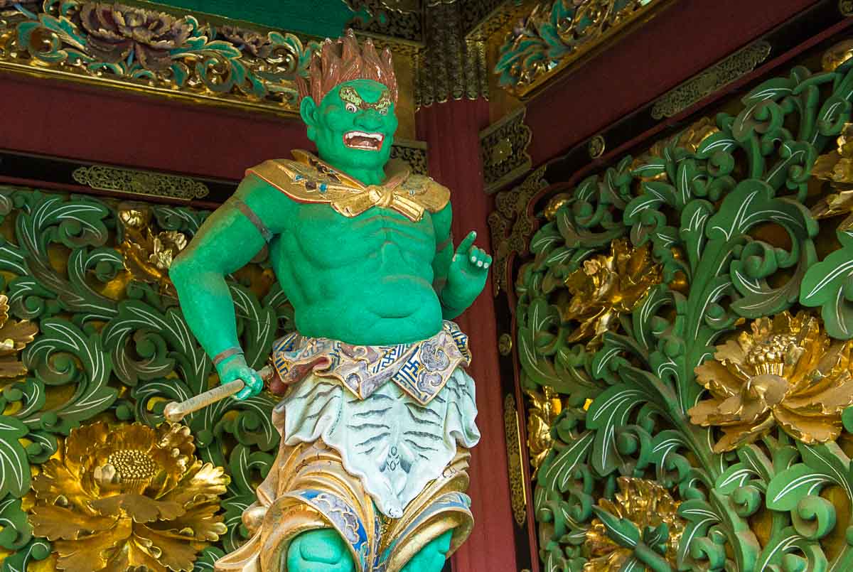 japan nikko green temple guardian