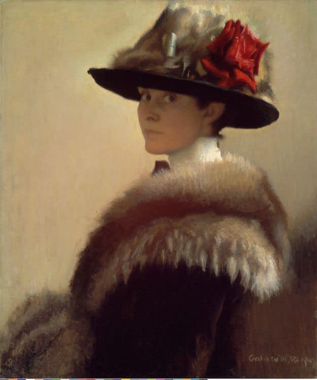 Woman in a Fur Hat, by Gretchen Woodman Rogers