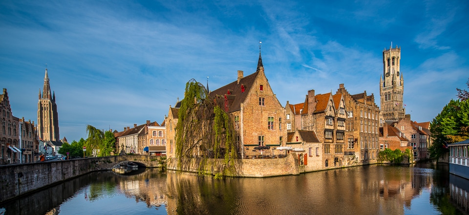bruges canal towers