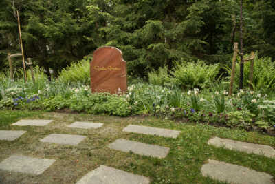 Greta Garbo's Grave, Skogskyrkogården Cemetery, Stockholm, Sweden