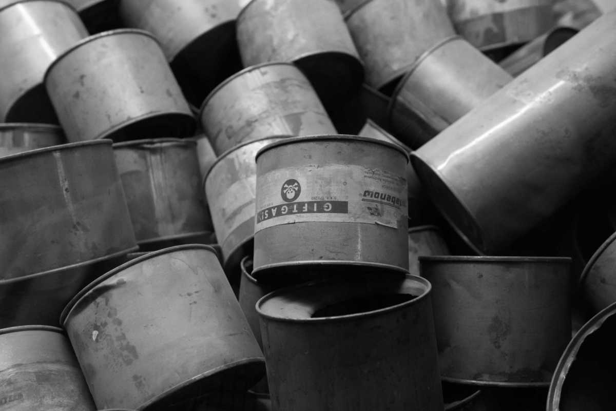 poison gas canisters Auschwitz