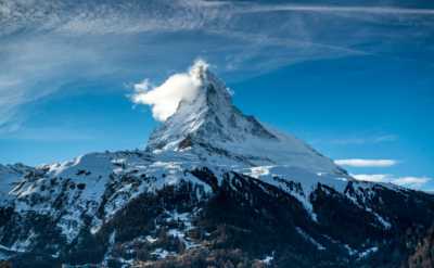 Four views of The Matterhorn, Zermatt, Switzerland