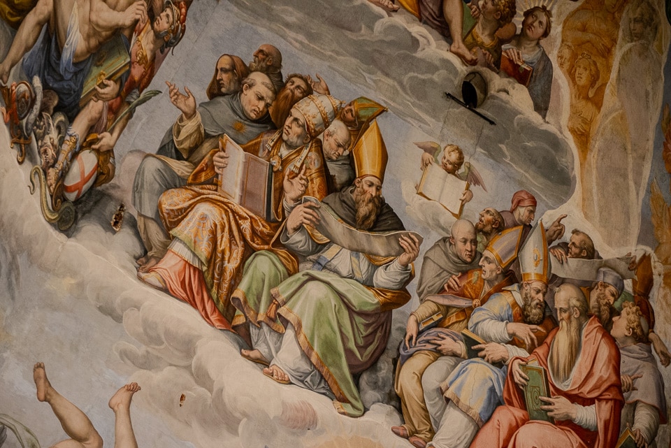 The Church fathers of Florence, of course, belong in a depiction of the Last Judgement.