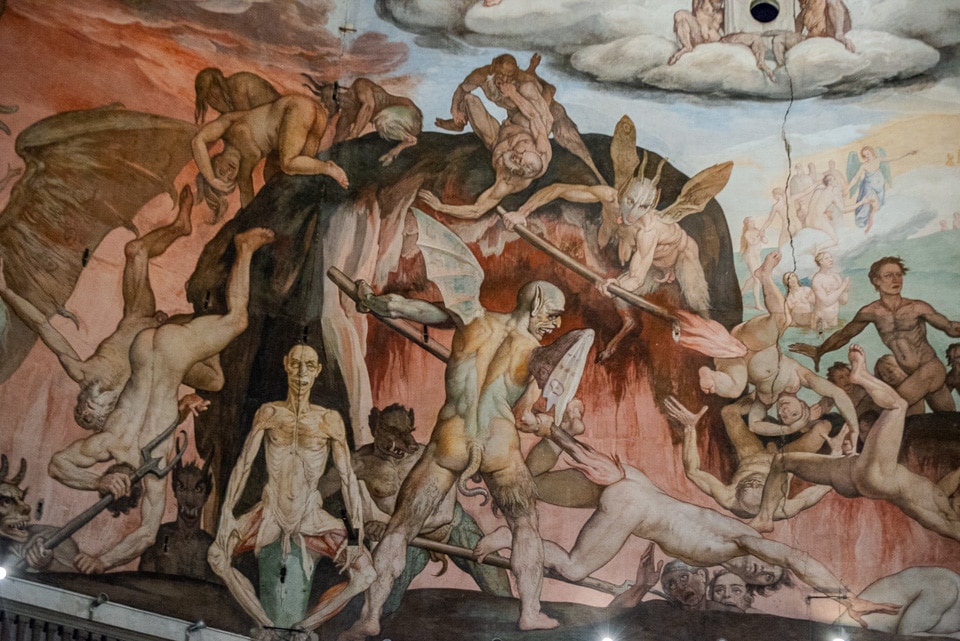 More of Vasari's (and Dante's) demons on the ceiling of Florence's Duomo.