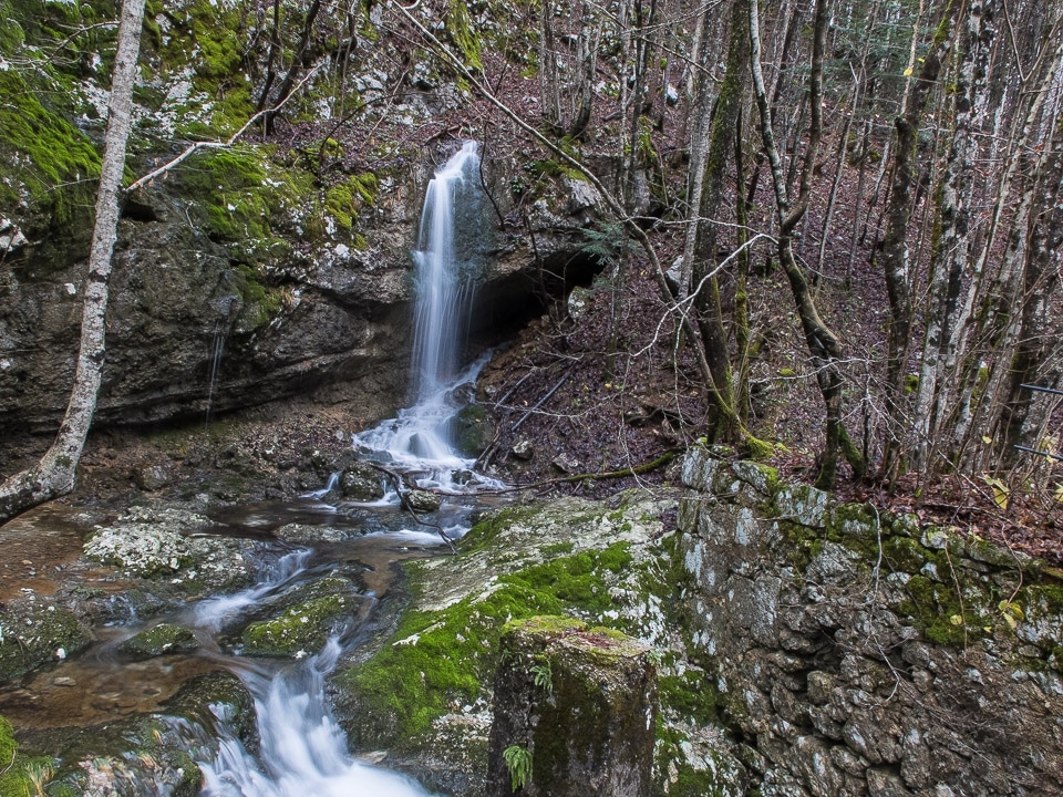 idrija slovenia mercury mine waterfall near dam