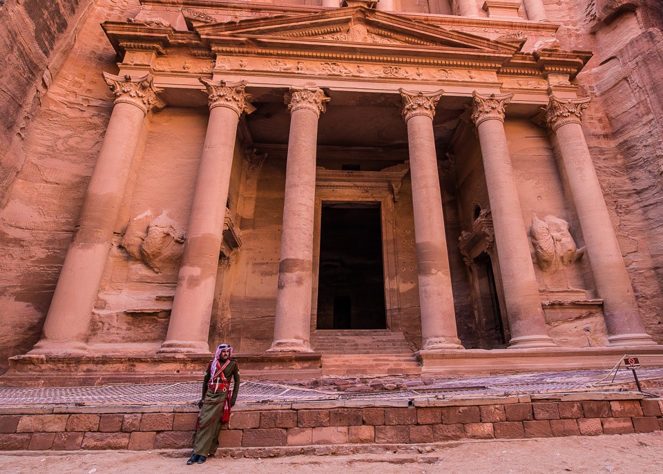 guard at treasury petra jordan