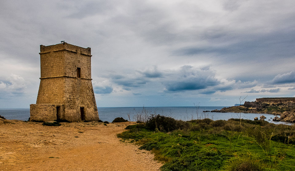 watch tower malta coast