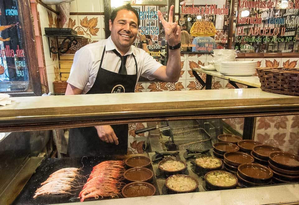 gambas al ajillo madrid food tour