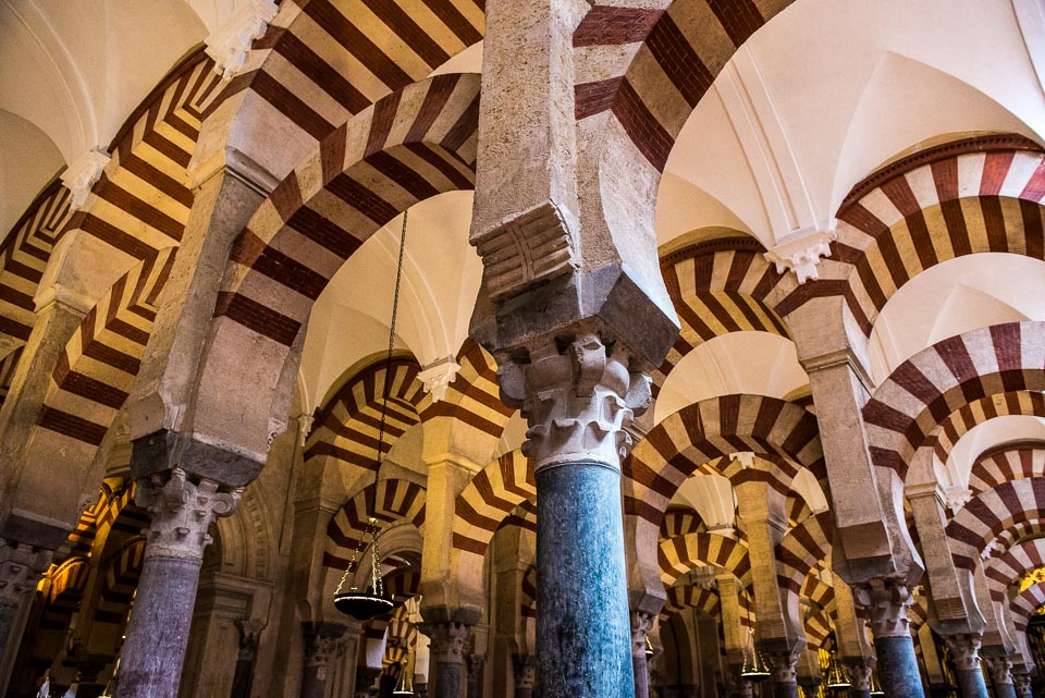 striped arches mosque cordoba