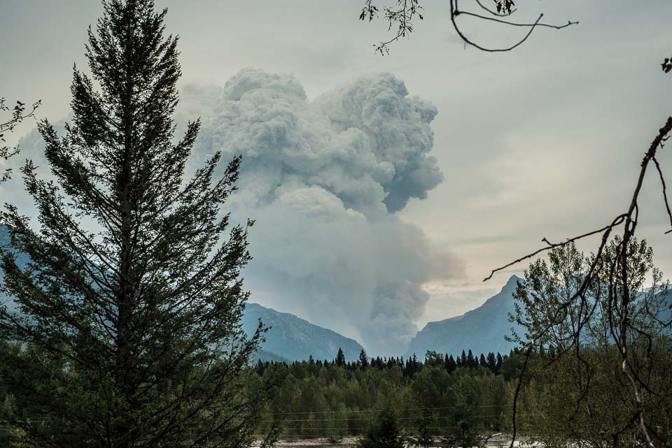 forest fire smoke glacier national park
