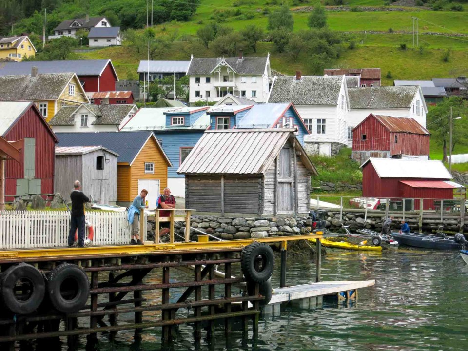 Undredal, Norway, Port of call on the fjord.