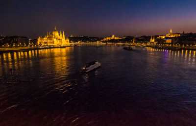 Night View of the Danube, Budapest, Hungary