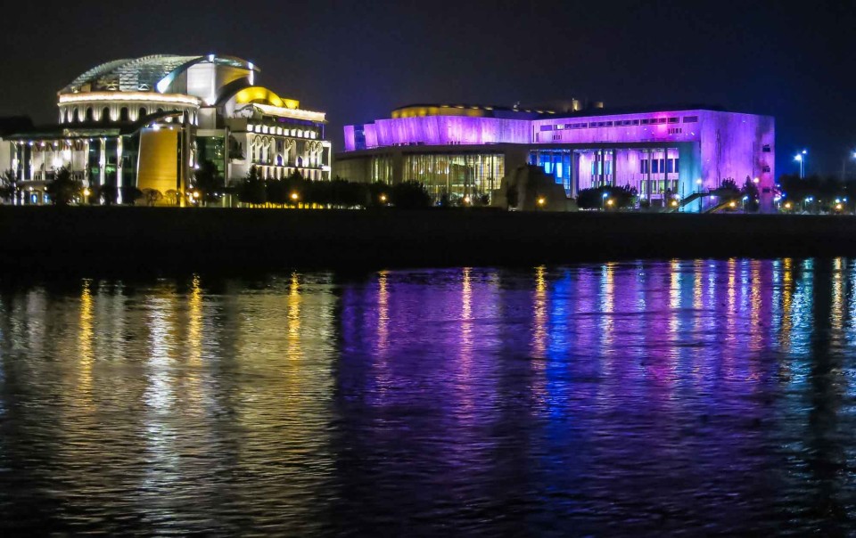 Museum of Contemporary Art and the National Theater, Danube River Cruise