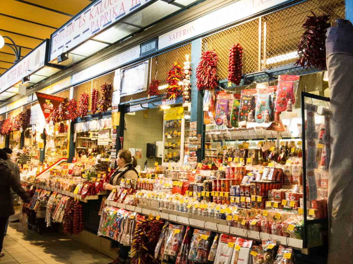 Paprika and peppers in the Central Market Hall