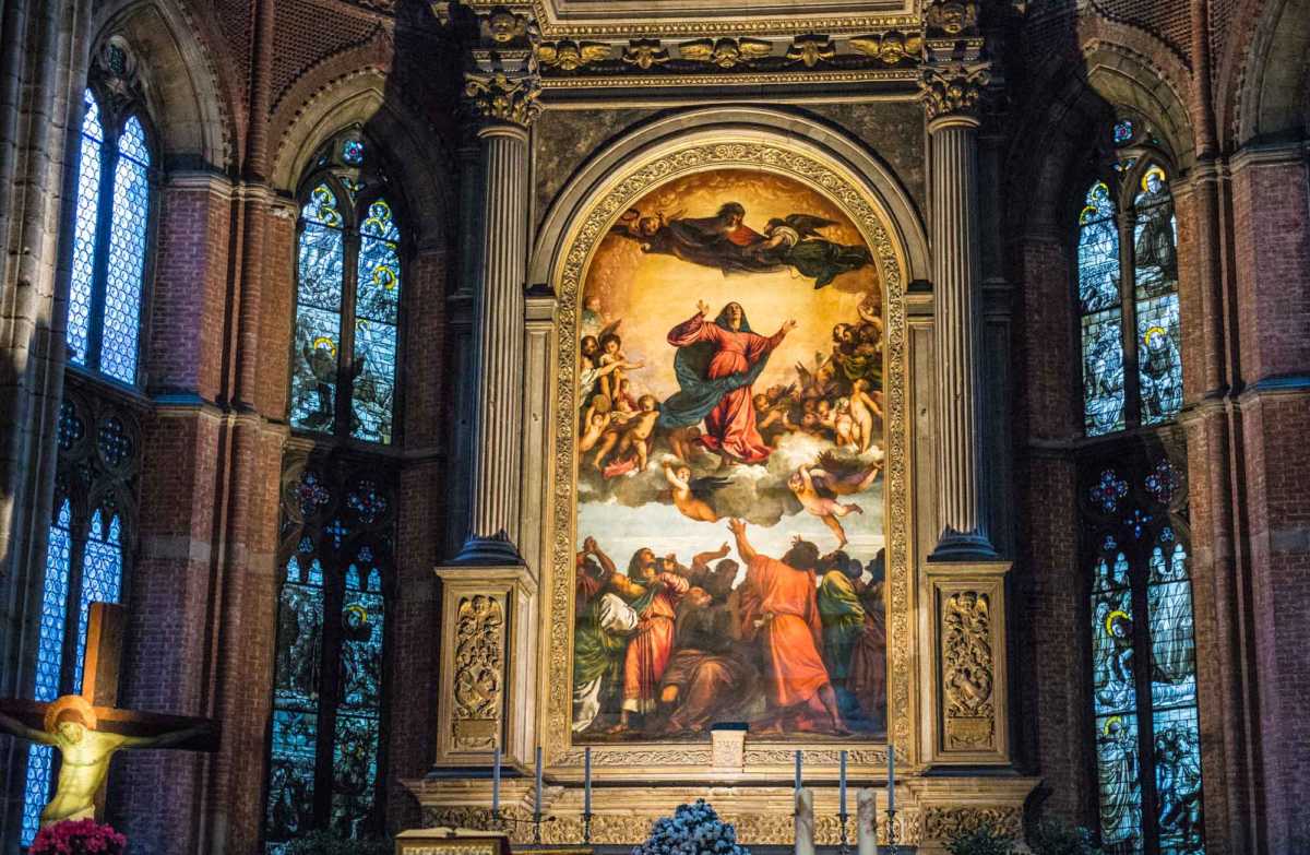 The Assumption of Mary by Titian, we learned from Susan, is the painting that established him as the preeminent painter of his day.