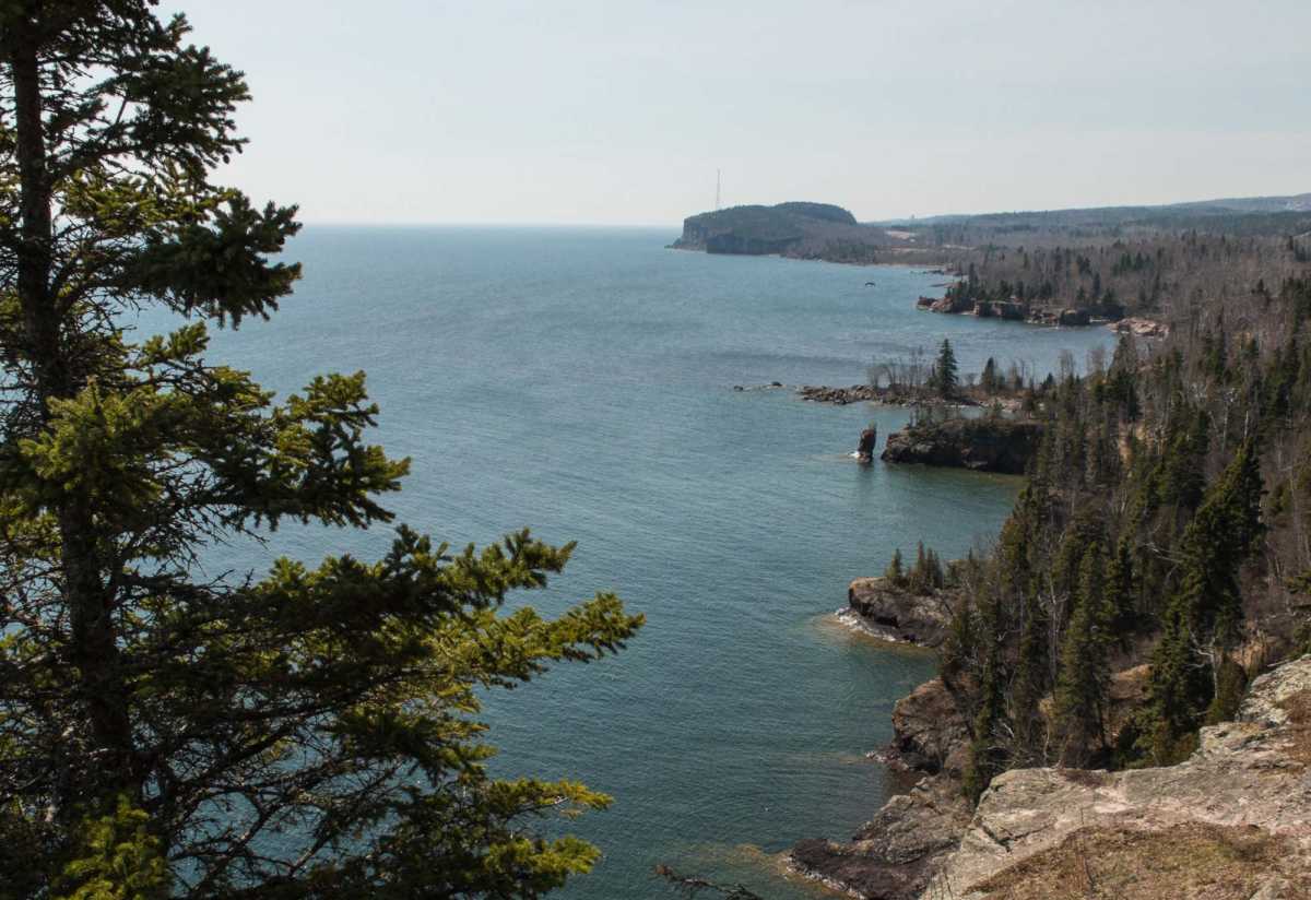 From Shovel Point looking back southwest to Palisade Head