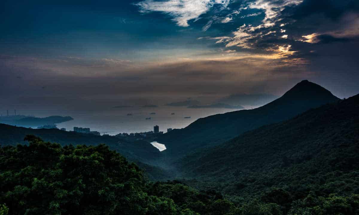 Hong Kong back view from peak