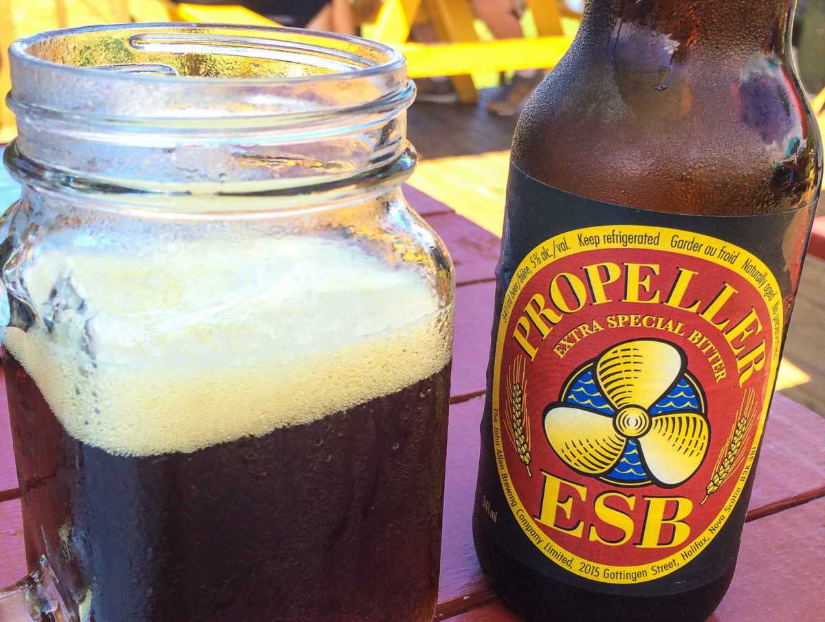 Ice cold beer at the Rusty Anchor, Pleasant Bay, Cabot Trail, Cape Breton Nova Scotia