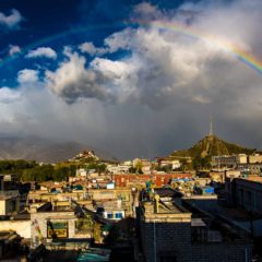 Rainbow over Lhasa, Tibet rainbow-lhasa-tibet