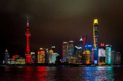 The Shanghai Skyline, Night and Day
