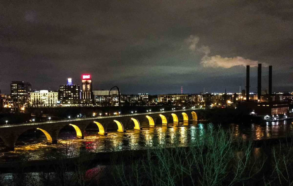 stone-arch-bridge-night what to do in minneapolis