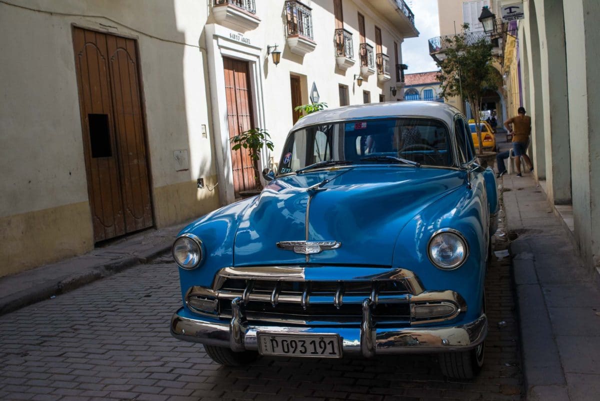 like new blue chevy havana travel to cuba vacation