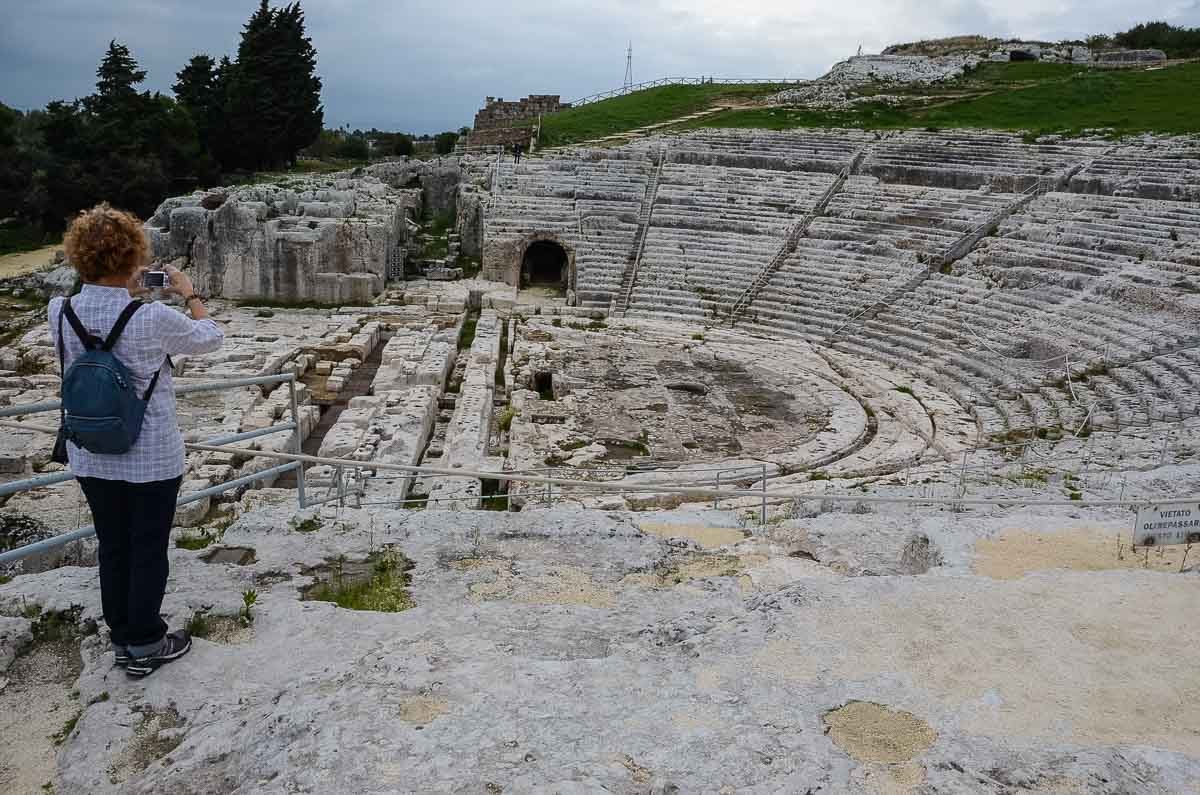 Italy Sicily Siracusa greek amphitheater_