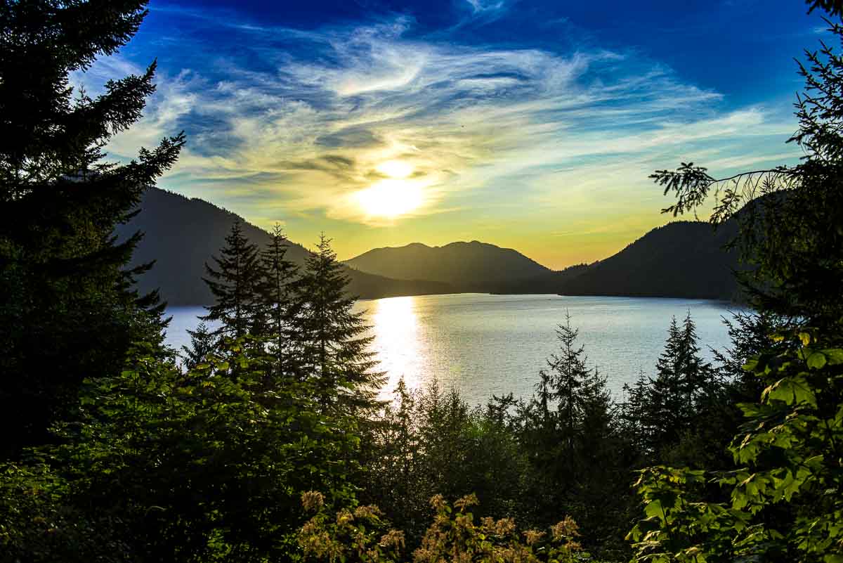 Sunset at Cresent Lake, Olympic National Park