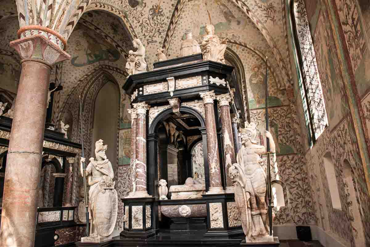 Denmark Roskilde cathedral tomb Frederick II 1200