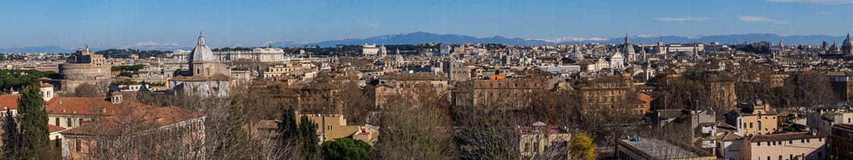 italy rome panorama from Janiculum hill