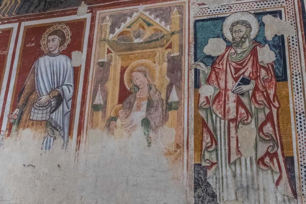 Italy Basilicata Matera cathedral frescoes