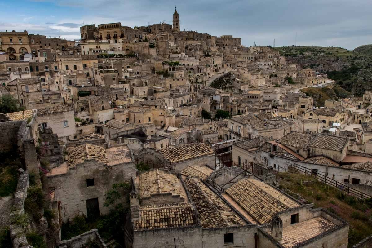 Italy Basilicata Matera roofs