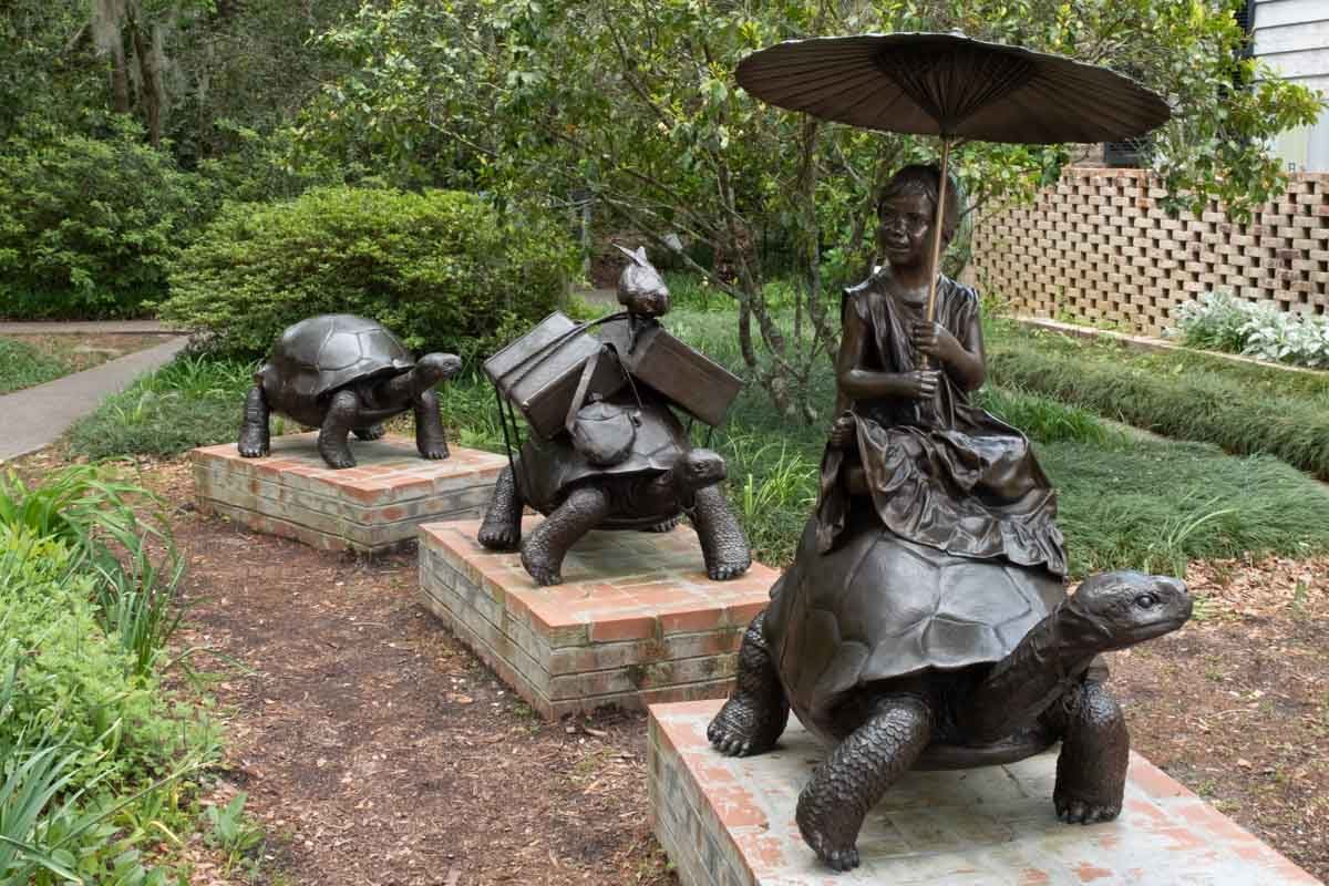 USA SC Myrtle Beach Brookgreen sculpture garden tortoise train