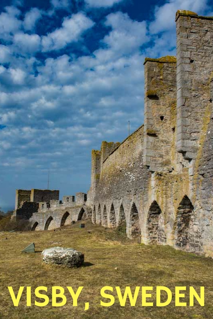 On Gotland Island in Sweden, the beautiful city of Visby is a UNESCO World Heritage Site. The walls and church ruins signify its long history. #TravelPast50 #UNESCO #WHS #History #Travel #Sweden