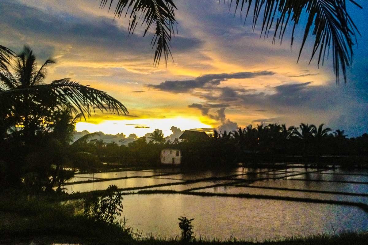 Bali ubud sunset subak rice system unesco world heritage