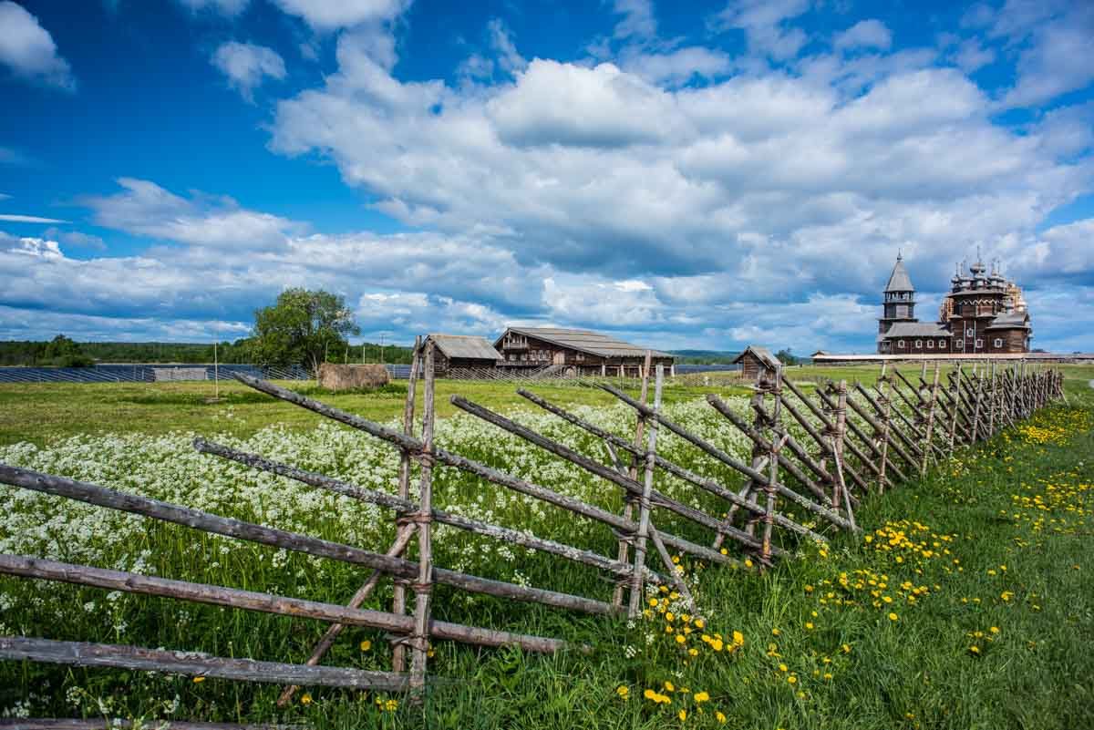 Russia kizhi island church fence
