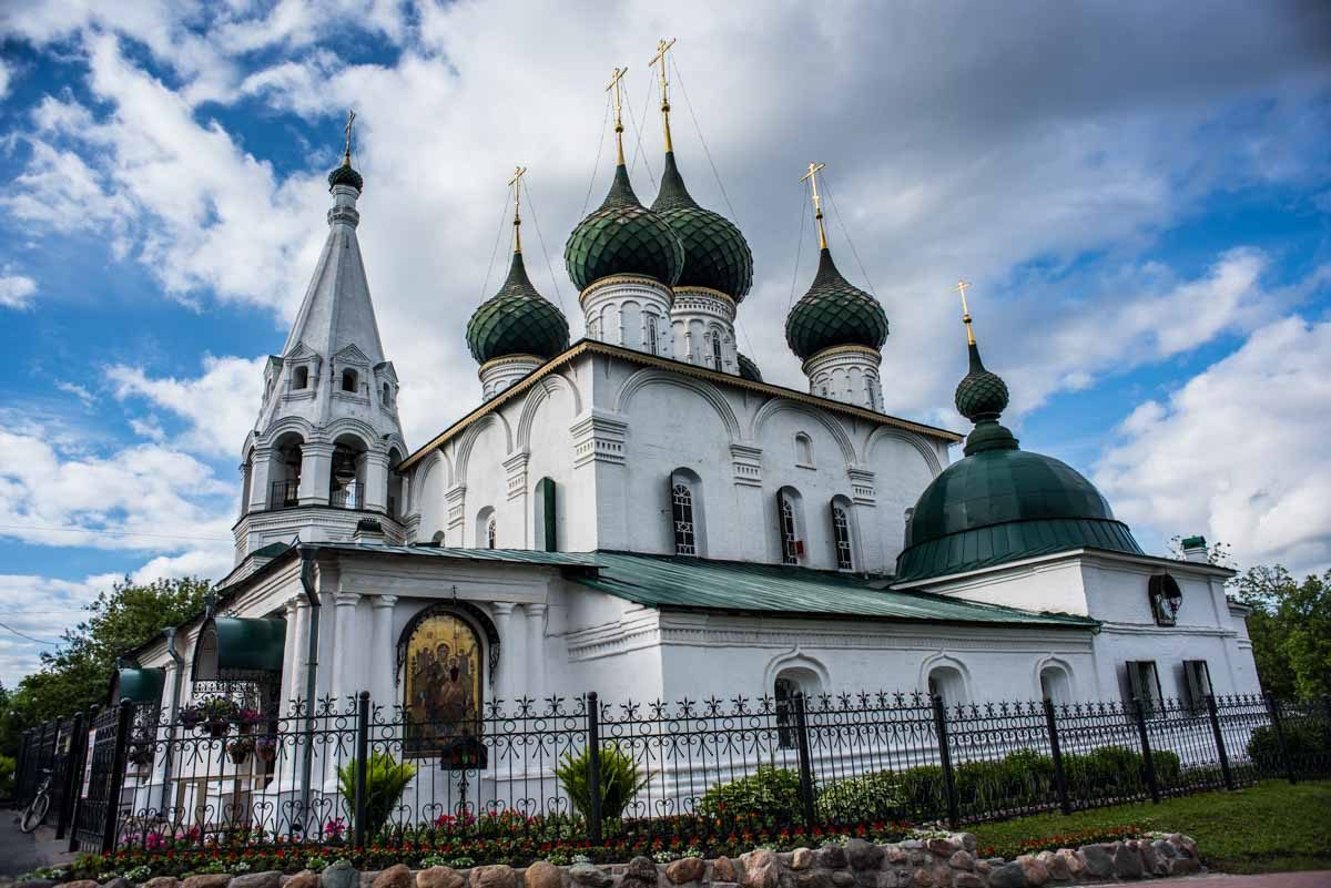 russia yaroslavl savior church on the city