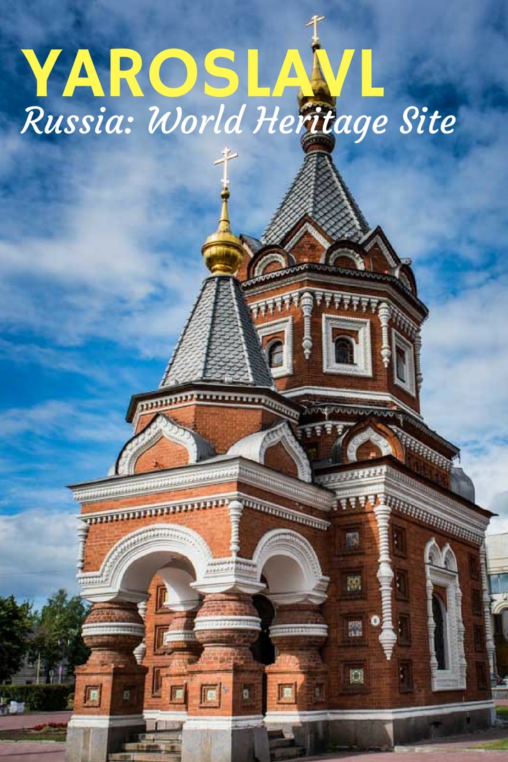 Churches and other images of Yaroslavl, Russia. The city, founded in the 10th Century on the Volga River, is designated a UNESCO World Heritage Site. #Russia #TravelPast50 #Churches #History #RiverCruise #SeniorTravel #TraveltheWorld #TBIN