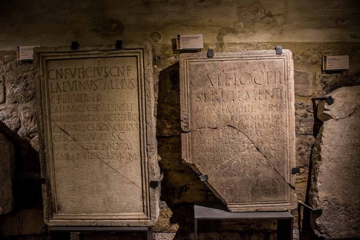 italy assisi roman forum museum headstones