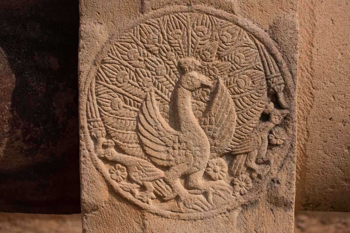 India sanchi stupa 2 peacock decoration