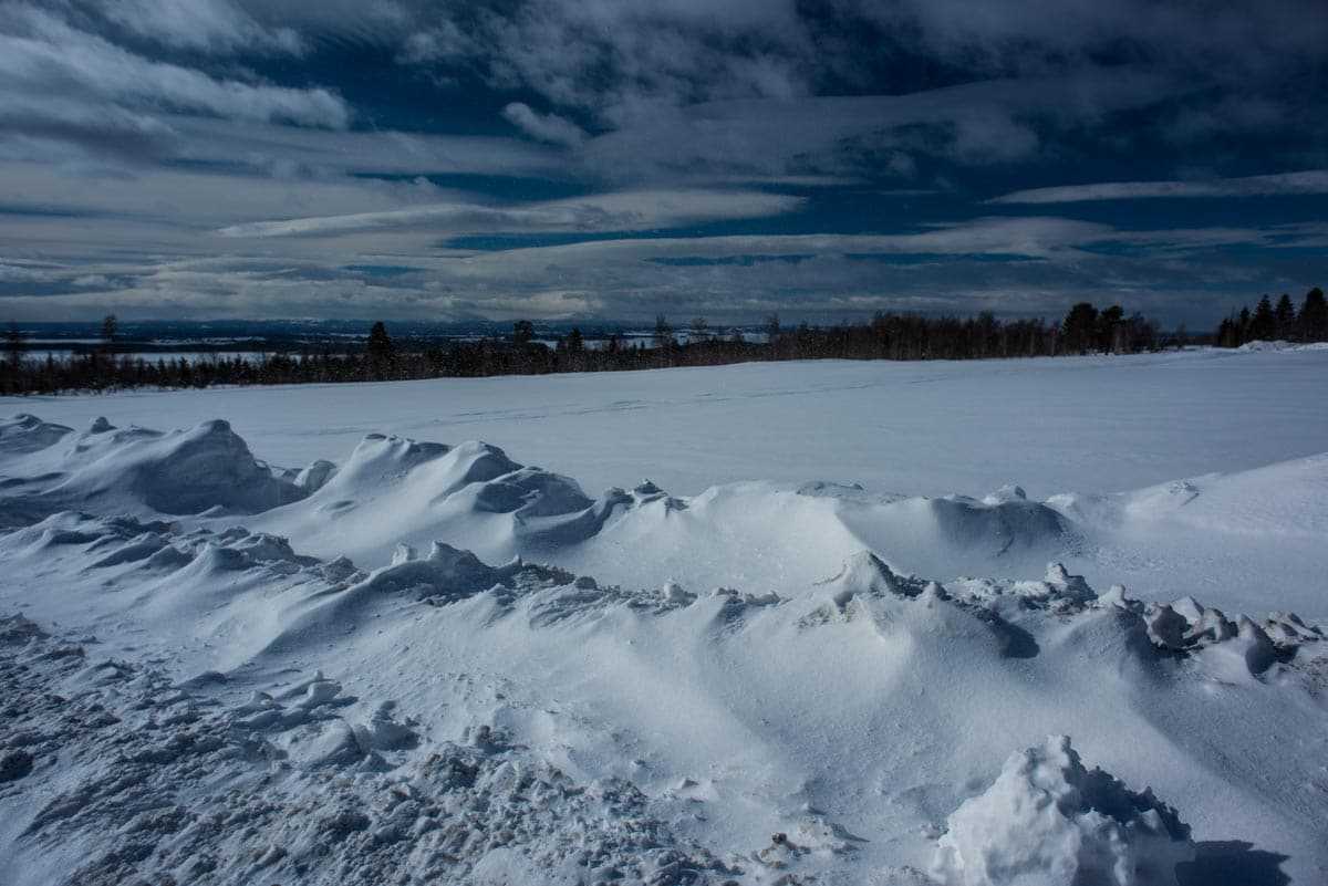 Snow near Ostersund sweden