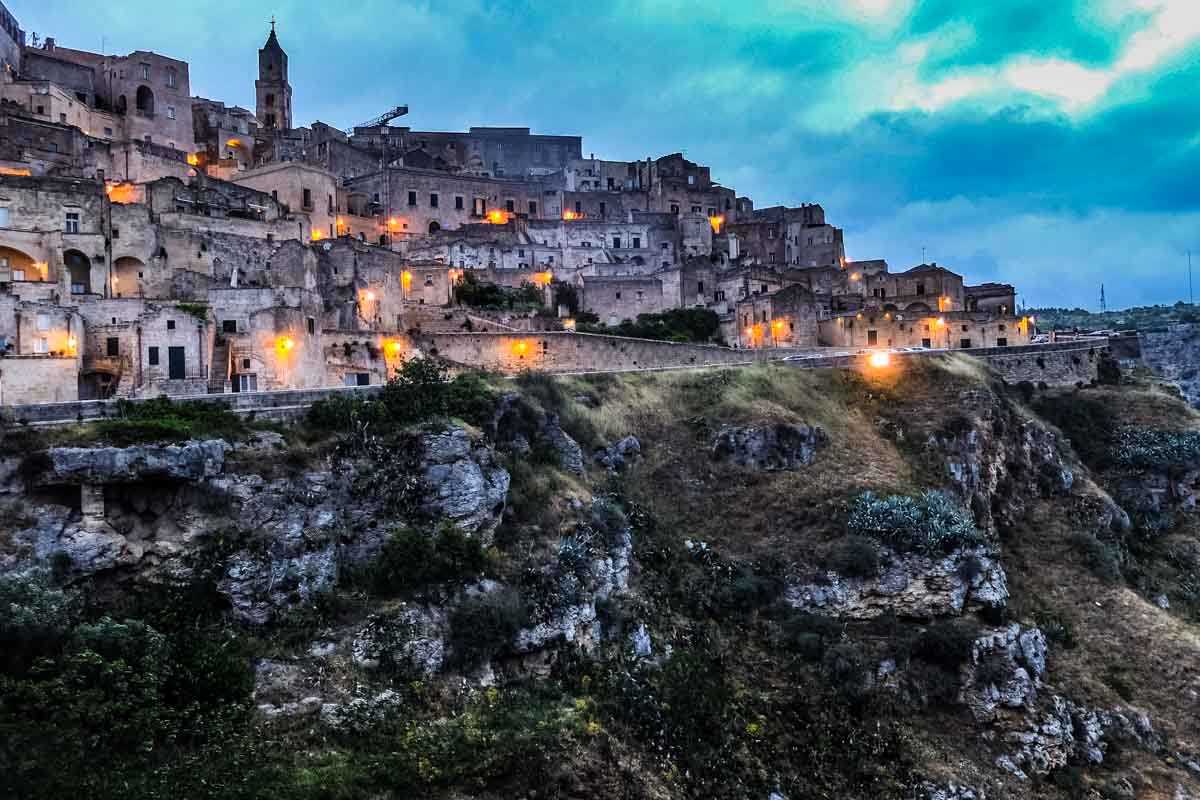 dusk matera italy