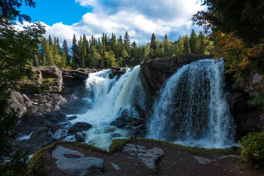 sweden st olav path rapids waterfall